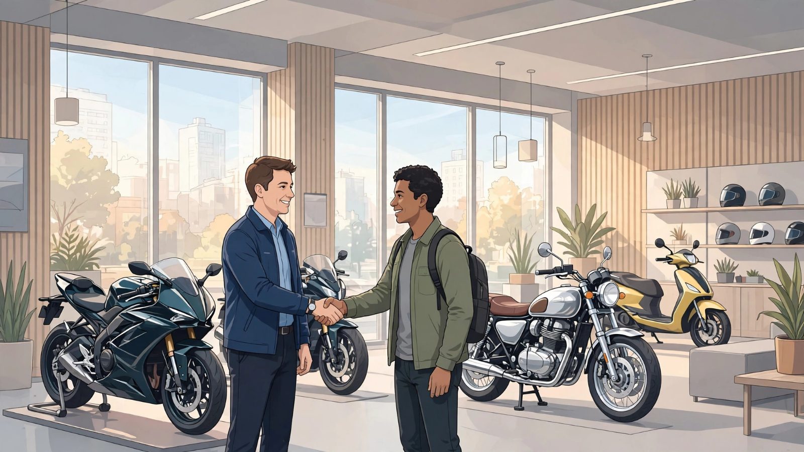 TVS two-wheeler showroom