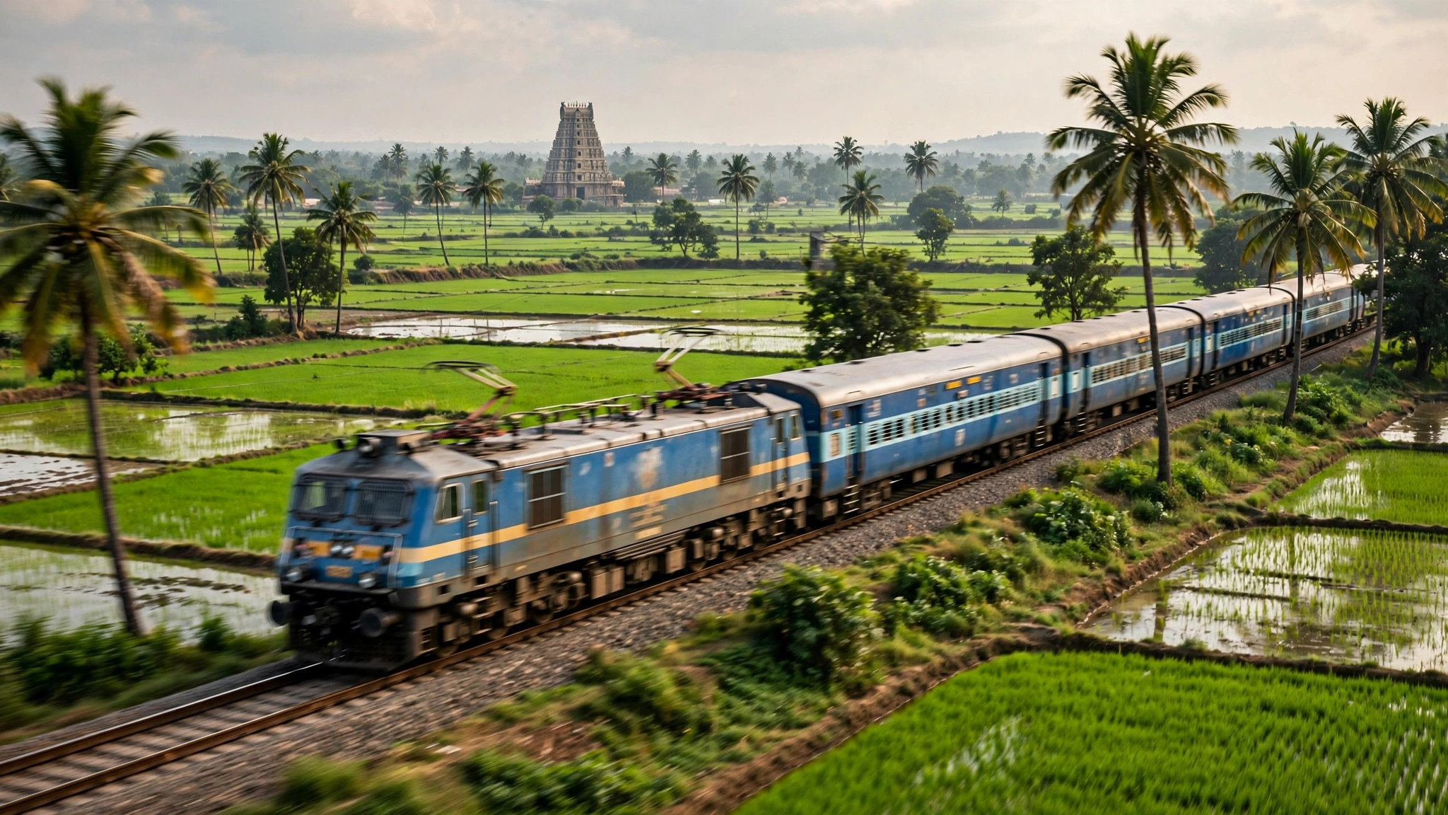 தமிழக கிராமத்தில் ரயில் பயணம்